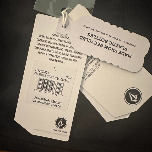 Volcom Women's Creston 3D Stretch Bib Overall Snow Pants - Picture 7 of 9